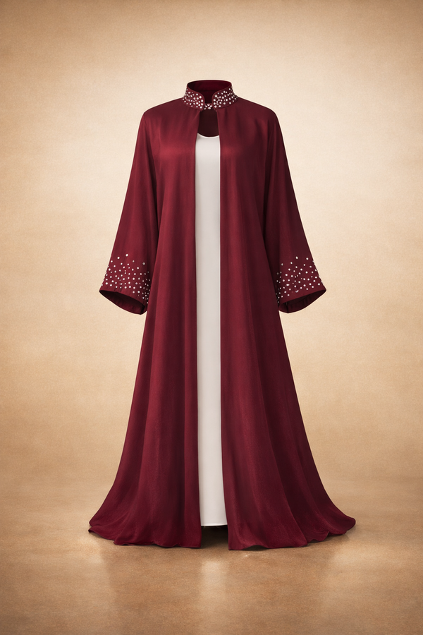 The Burgundy Pearl Elegance Throw Over