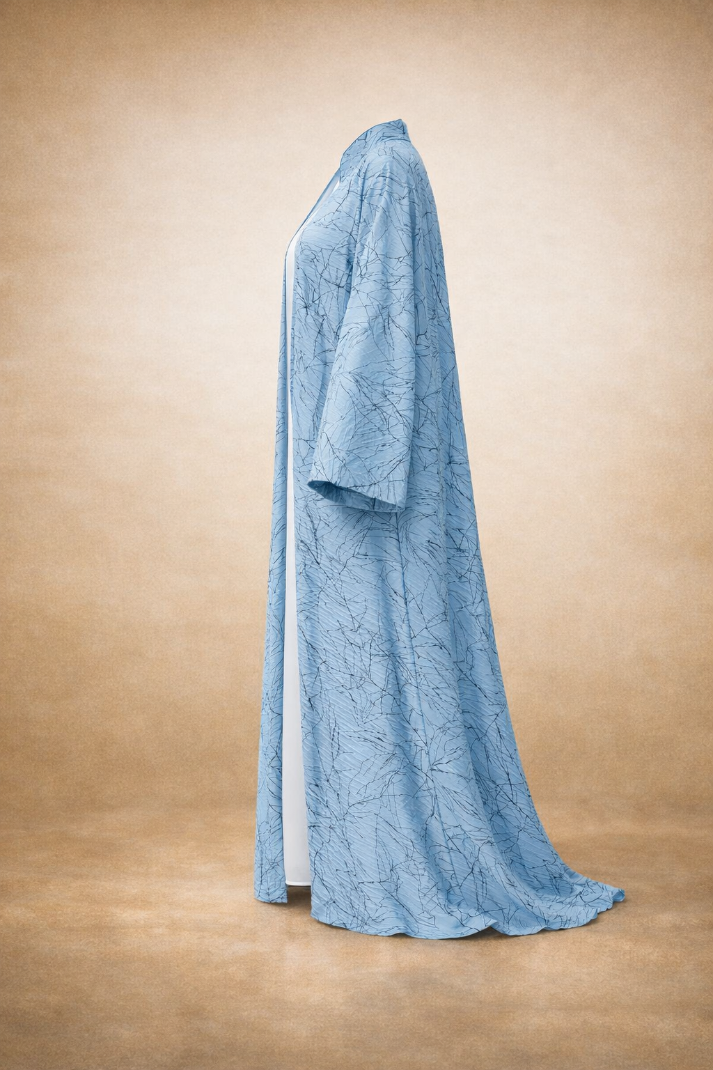 Elegant Blue Jacquard Throw Over