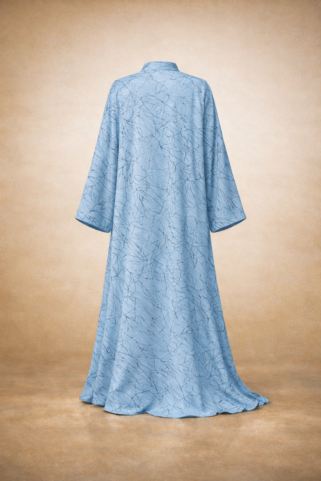 Elegant Blue Jacquard Throw Over