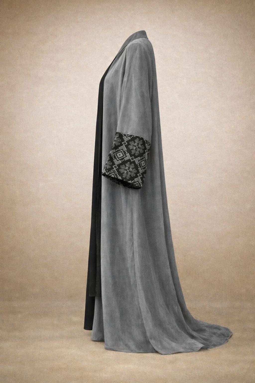 Elegant Grey Geometric Throw Over
